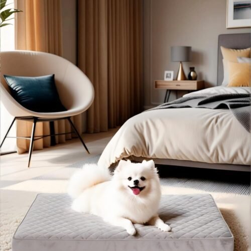 Quilted pet bed