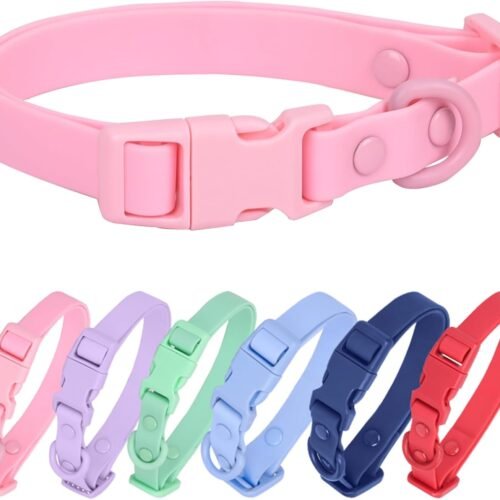 Waterproof Rubber Dog Collar with Safety Buckle