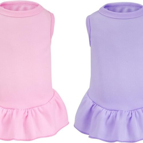 Sleeveless Solid Color Dog Skirt Dresses