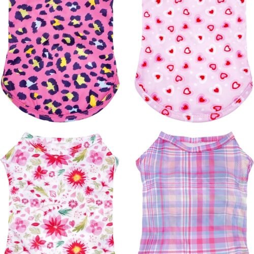 Paw Bone Print Sleeveless Dog Tees